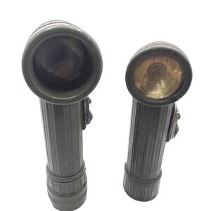Vintage US Military/boyscout Style Flashlight Lot‎ 2 Olive Drab untested